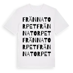 Frännatorpet ordlek t-shirt – ekologisk bomull t-shirt från Pinshirt