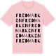 Pink Cotton t-shirt med Fredmarken ordlek t-shirt