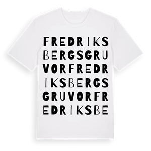 Fredriksbergs gruvor ordlek t-shirt – ekologisk bomull t-shirt från Pinshirt