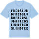 Blue Soul t-shirt med Fredslund ordlek t-shirt