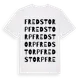 White t-shirt med Fredstorp ordlek t-shirt