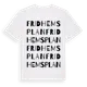 White t-shirt med Fridhemsplan ordlek t-shirt