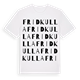 White t-shirt med Fridkulla ordlek t-shirt