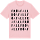 Pink Cotton t-shirt med Fröafall ordlek t-shirt