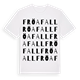 White t-shirt med Fröafall ordlek t-shirt
