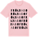 Pink Cotton t-shirt med Fröknabo ordlek t-shirt