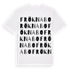 White t-shirt med Fröknabo ordlek t-shirt