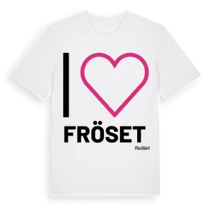 Jag älskar Fröset t-shirt stort tryck – ekologisk bomull t-shirt från Pinshirt