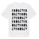 White t-shirt med Fröset ordlek t-shirt