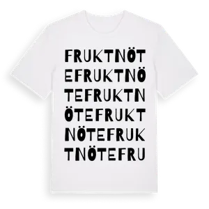 Fruktnöte ordlek t-shirt – ekologisk bomull t-shirt från Pinshirt