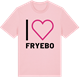 Pink Cotton t-shirt med Jag älskar Fryebo t-shirt stort tryck