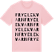 Pink Cotton t-shirt med Fryele kvarn ordlek t-shirt