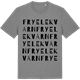 Mid Heather Gray t-shirt med Fryele kvarn ordlek t-shirt