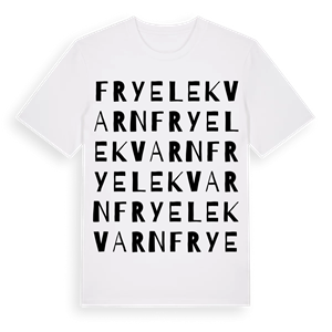 Fryele kvarn ordlek t-shirt – ekologisk bomull t-shirt från Pinshirt