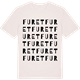 Vintage White t-shirt med Furet ordlek t-shirt