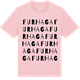Pink Cotton t-shirt med Furhaga ordlek t-shirt