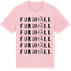 Pink Cotton t-shirt med Furuhäll ordlek t-shirt