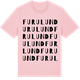 Pink Cotton t-shirt med Furulund ordlek t-shirt