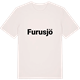 Vintage White t-shirt med Furusjö fetstil t-shirt