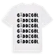White t-shirt med Gäddegöl ordlek t-shirt