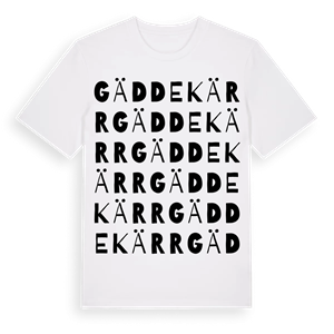 Gäddekärr ordlek t-shirt – ekologisk bomull t-shirt från Pinshirt