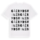 White t-shirt med Gåerydsviken ordlek t-shirt