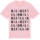 Pink Cotton t-shirt med Galarefällan ordlek t-shirt