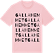 Pink Cotton t-shirt med Gallahemmet ordlek t-shirt