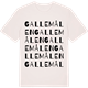 Vintage White t-shirt med Gallemålen ordlek t-shirt