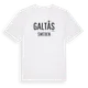 White t-shirt med Galtås i Sverige t-shirt