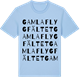Blue Soul t-shirt med Gamla flygfältet ordlek t-shirt