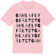 Pink Cotton t-shirt med Gamla flygfältet ordlek t-shirt