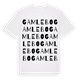 White t-shirt med Gamlebo ordlek t-shirt
