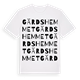 White t-shirt med Gärdshemmet ordlek t-shirt