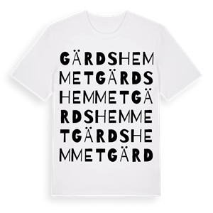 Gärdshemmet ordlek t-shirt – ekologisk bomull t-shirt från Pinshirt