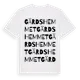 White t-shirt med Gärdshemmet ordlek t-shirt