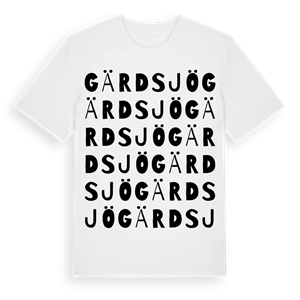 Gärdsjö ordlek t-shirt – ekologisk bomull t-shirt från Pinshirt