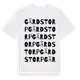 White t-shirt med Gärdstorp ordlek t-shirt