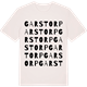 Vintage White t-shirt med Garstorp ordlek t-shirt