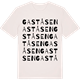 Vintage White t-shirt med Gaståsen ordlek t-shirt