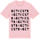 Pink Cotton t-shirt med Gethestra ordlek t-shirt