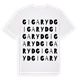White t-shirt med Gigaryd ordlek t-shirt