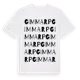 White t-shirt med Gimmarp ordlek t-shirt