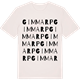 Vintage White t-shirt med Gimmarp ordlek t-shirt