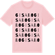 Pink Cotton t-shirt med Gisabo ordlek t-shirt