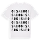 White t-shirt med Gisabo ordlek t-shirt