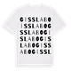 White t-shirt med Gisslabo ordlek t-shirt