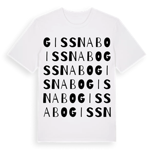 Gissnabo ordlek t-shirt – ekologisk bomull t-shirt från Pinshirt