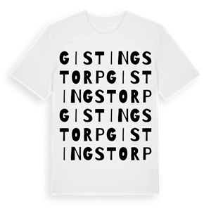 Gistingstorp ordlek t-shirt – ekologisk bomull t-shirt från Pinshirt