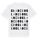 White t-shirt med Gladebo ordlek t-shirt